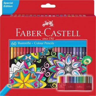 Великий подарунковий набір із 60 кольорових олівців шестигранної форми в зручном. . фото 2