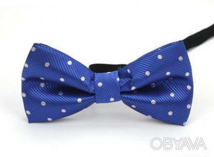 Синий галстук-бабочка для мальчика станет прекрасным дополнением к любому праздн. . фото 1