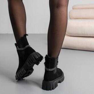 Женские ботинки черные Soprano 3843 Ботинки женские выполнены из натуральной зам. . фото 24