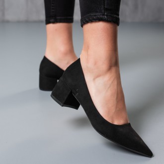 Жіночі туфлі чорні Artax 3785
Туфлі жіночі виконані зі штучної замши. Модель аку. . фото 8