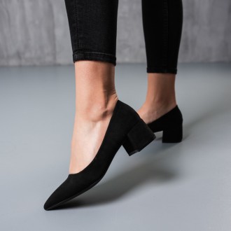 Жіночі туфлі чорні Artax 3785
Туфлі жіночі виконані зі штучної замши. Модель аку. . фото 9