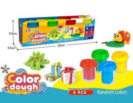 Тісто для ліплення 6868 (96/2) "Color dough", кришечки з відтисками, 4 кольори, . Одесса. фото 1 Тісто для ліплення 6868 (96/2) "Color dough", кришечки з відтисками, 4 кольори, . Одесса. фото 1