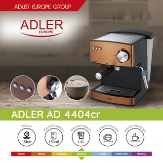 Кофеварка Adler AD-4404 15 бар Приготовив для вас прекрасный кофе, кофеварка Adl. . фото 3