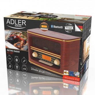 Ретро радио Adler AD-1187 Такой стиль и дизайн подойдут практически для любого п. . фото 8