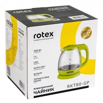 Электрочайник Rotex RKT80-GP 1.0 л Электрический стеклянный чайник Rotex RKT80-G. . фото 4