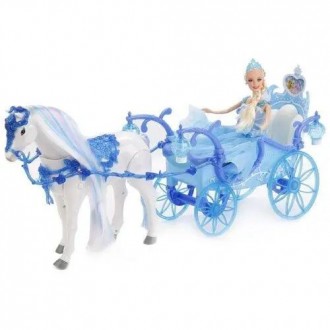 Іграшковий набір Карета принцеси з лялечкою та іграшковим конем. Ігровий набір л. . фото 4