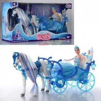 Іграшковий набір Карета принцеси з лялечкою та іграшковим конем. Ігровий набір л. . фото 5