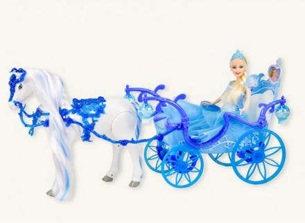 Іграшковий набір Карета принцеси з лялечкою та іграшковим конем. Ігровий набір л. . фото 2