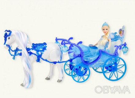 Іграшковий набір Карета принцеси з лялечкою та іграшковим конем. Ігровий набір л. . фото 1