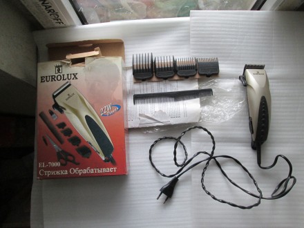 Машинка для підстригання волосся Eurolux EL-7000. 4-и насадки від 3 мм до 13 мм.. . фото 2