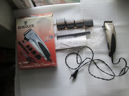 Машинка для підстригання волосся Eurolux EL-7000. 4-и насадки від 3 мм до 13 мм.. . фото 3