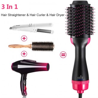 
Фен расчёска для укладки волос One Step 3 в 1 
Фен щетка One Step Hair Dryer an. . фото 2