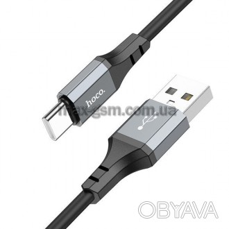 Кабель для зарядки и передачи данных с USB на Type-C, 1 м, силиконовый и алюмини. . фото 1