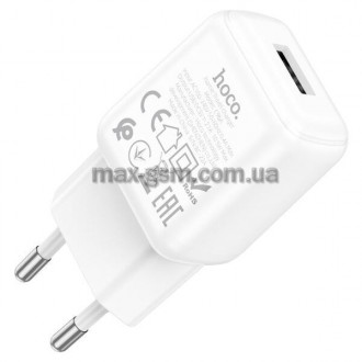 Настінний зарядний пристрій, вихід USB 5 В / 2,1 А, штекер ЄС.. . фото 2