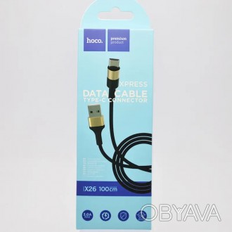 Метровый USB кабель HOCO X26 Type-C / Шнур для зарядки телефонов