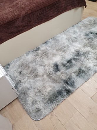 Сірі килимки-травка для будинку 90 х 200 см. Килимки прямокутні в спальню. Килим. . фото 7