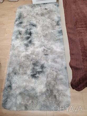 Сірі килимки-травка для будинку 90 х 200 см. Килимки прямокутні в спальню. Килим. . фото 1