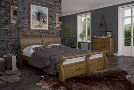 Матеріал: дерев’яний масив.Вид деревини: сосна.Основа ліжка: гнучкі ламелі .Мате. . фото 2