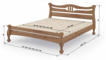 Матеріал: дерев’яний масив.Вид деревини: сосна.Основа ліжка: гнучкі ламелі .Мате. . фото 4