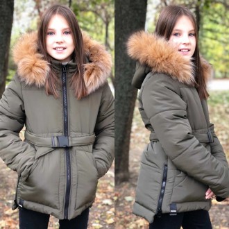 Зимова куртка з плащової тканини — Канада, хутро натуральний, 300 Синтипон, підк. . фото 2