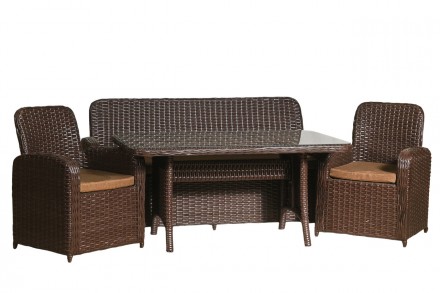 Стильний комплект садових меблів з ротангу GRACE складається із дивану, 2 крісел. . фото 10