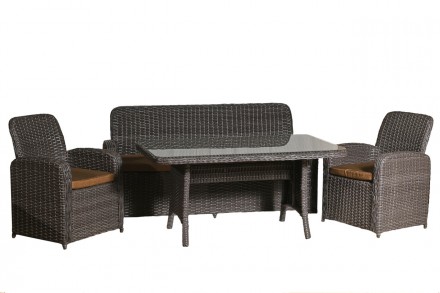 Стильний комплект садових меблів з ротангу GRACE складається із дивану, 2 крісел. . фото 6