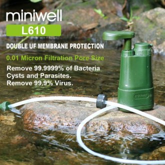 Фільтр для води портативний похідний Miniwell L610 1000L призначений для швидкої. . фото 3