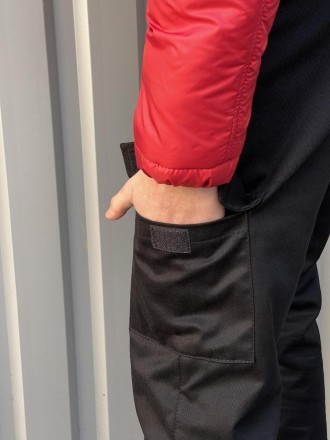 Чоловічі теплі брюки карго штани на флісі з кишенями чорні
- утеплені флісом; 
-. . фото 8