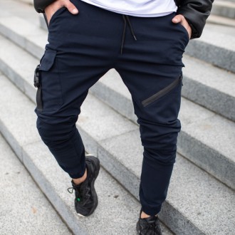 Чоловічі брюки карго штани котонові Intruder "Fast Traveller" з кишенями сині
-М. . фото 2