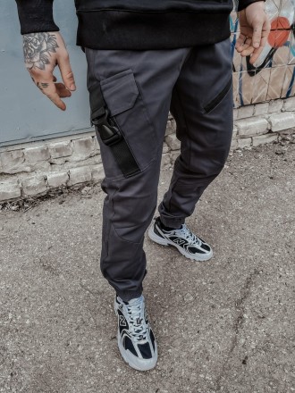 Чоловічі брюки карго штани котонові Intruder "Fast Traveller" з кишенями сірі
-М. . фото 6