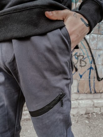 Чоловічі брюки карго штани котонові Intruder "Fast Traveller" з кишенями сірі
-М. . фото 8