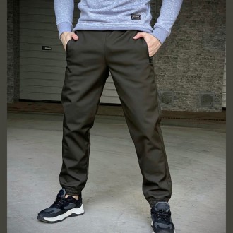 Чоловічі штани Softshell 'Basic' теплі штани на мікрофлісі з кишенями софтшелл х. . фото 2