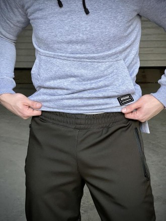 Чоловічі штани Softshell 'Basic' теплі штани на мікрофлісі з кишенями софтшелл х. . фото 9