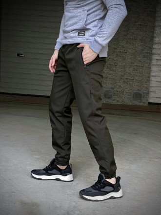 Чоловічі штани Softshell 'Basic' теплі штани на мікрофлісі з кишенями софтшелл х. . фото 3
