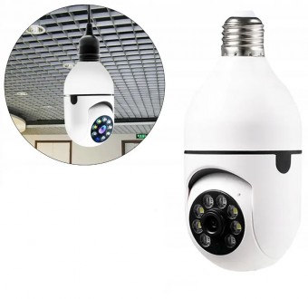 
Камера видеонаблюдения CAMERA Smart лампочка Y388 E27 IP с углом обзора 360/90 . . фото 9