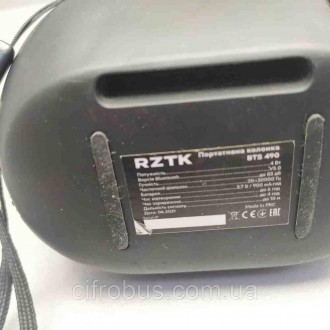 RZTK BTS 490 — портативная Bluetooth-колонка, которая позволит насладиться любим. . фото 5