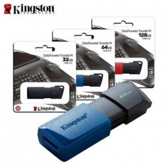 USB флеш накопичувач 3.2 Flash 64Gb Kingston DataTraveler Exodia M Black/Blue. Дніпро. фото 1 USB флеш накопичувач 3.2 Flash 64Gb Kingston DataTraveler Exodia M Black/Blue. Дніпро. фото 1