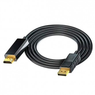 Кабель DisplayPort - HDMI 4K 30Гц 1.7м однонаправлений позолочений. Рівне. фото 1 Кабель DisplayPort - HDMI 4K 30Гц 1.7м однонаправлений позолочений. Рівне. фото 1