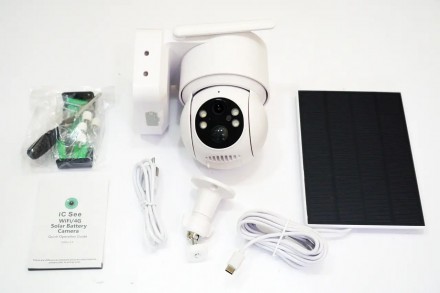 IP Wi-Fi камера TQ2 2.0 Мп із віддаленим доступом вулична із сонячною панеллю iC. . фото 2