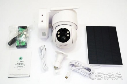 IP Wi-Fi камера TQ2 2.0 Мп із віддаленим доступом вулична із сонячною панеллю iC. . фото 1