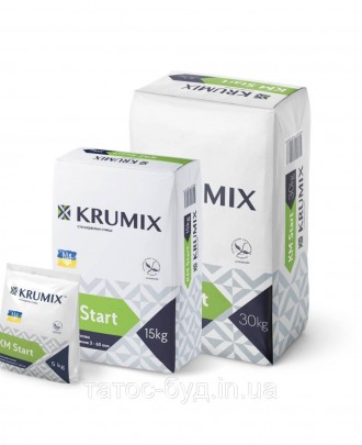 Пропонуємо прямі поставки: штукатурка гіпсова START 30 кг, TM "KRUMIX". Відома т. . фото 2