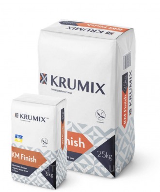 Пропонуємо прямі поставки: шпаклівка гіпсова Finish 25 кг, TM "KRUMIX". Відома т. . фото 2