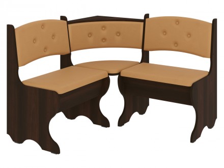 Кухонный уголок Боярин 110х110х82 см Пехотин Орех/Кофе. Киев. фото 1