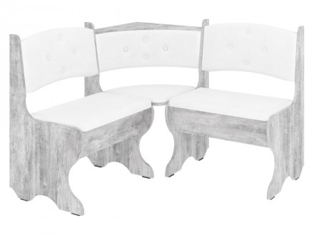 Кухонный уголок Боярин 110х110х82 см Пехотин Бетон/Белый. Киев. фото 1