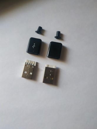 Разборной штекер USB-А в корпусе, состоит из 3-х частей
Разъем : USB (штекер) п. . фото 6