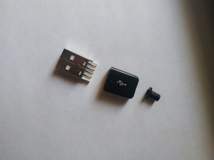 Разборной штекер USB-А в корпусе, состоит из 3-х частей
Разъем : USB (штекер) п. . фото 5