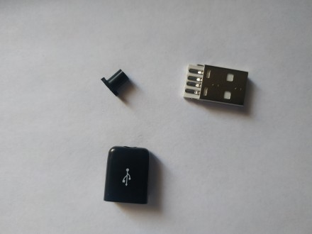 Разборной штекер USB-А в корпусе, состоит из 3-х частей
Разъем : USB (штекер) п. . фото 2