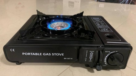 Портативна газова плитка із перехідником на великий балон Portable Gas Stove BK-. Киев. фото 1 Портативна газова плитка із перехідником на великий балон Portable Gas Stove BK-. Киев. фото 1
