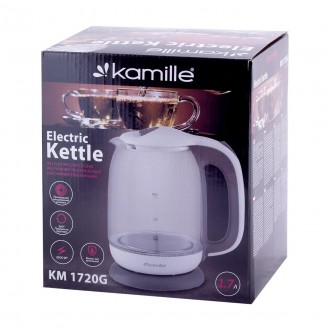 Электрический чайник Kamille предназначен для нагревания воды до кипения. Корпус. . фото 4