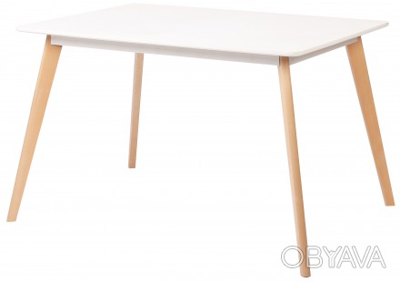 
Прямокутний обідній стіл DAOSUN IDT 004 виготовлений з високоякісного білого МД. . фото 1
